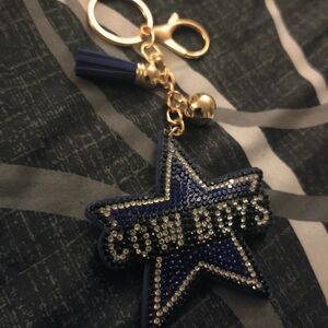 Blue Star Keychain with Rhinestones
